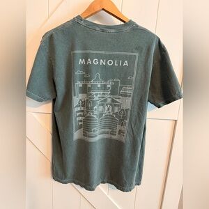 Magnolia Waco Vintage Wash Green Graphic T-Shirt Large Gaines